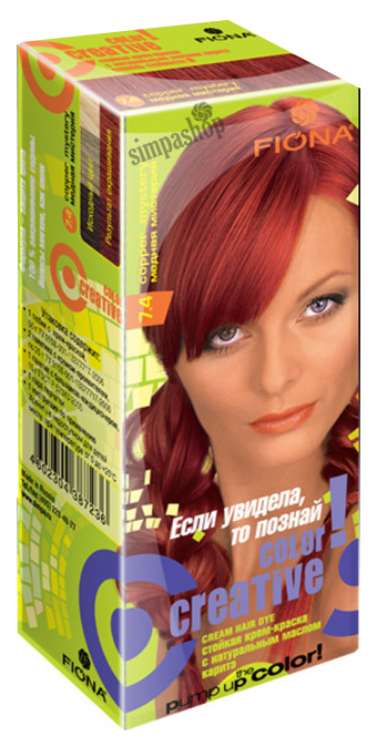 Краска для волос FIONA Creative color тон 7.4 Медная мистерия 100шт медная шайба прокладка гайка и болт набор плоского кольца уплотнения ассортимент комплект с коробкой m4 m5 m6 m8 m10 m12 m14 для отстойников