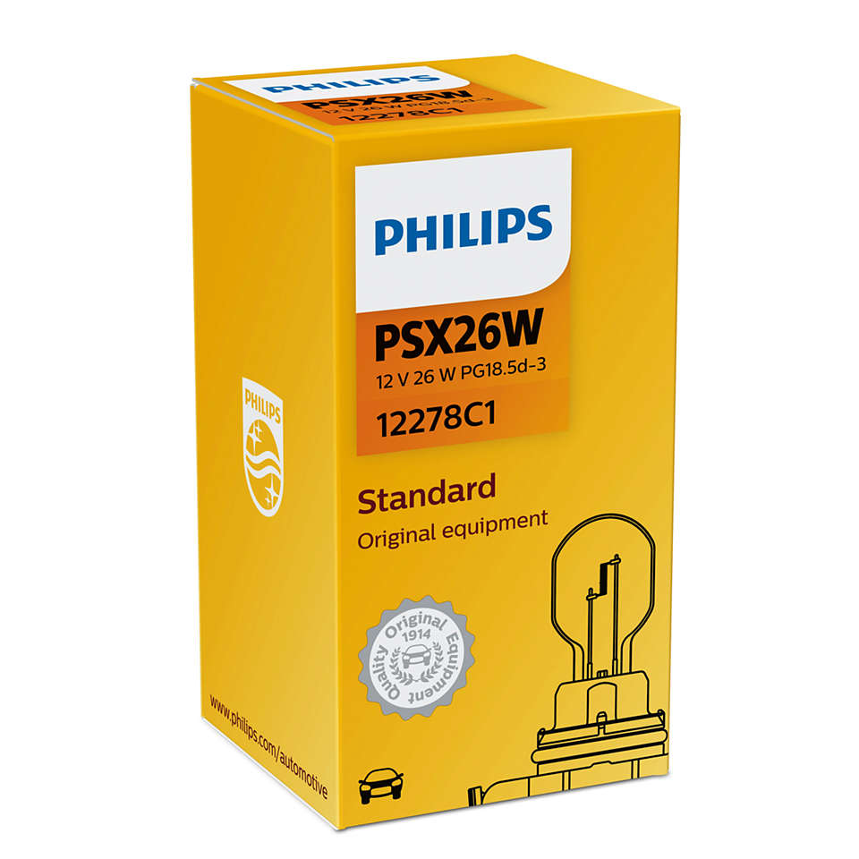 фото Лампа накаливания psx26w 12v 26w pg18.5d-3 philips арт. 12278c1