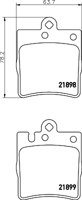 

Комплект тормозных колодок Hella 8DB355008451
