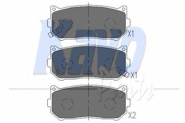 

Комплект тормозных колодок kavo parts KBP4001
