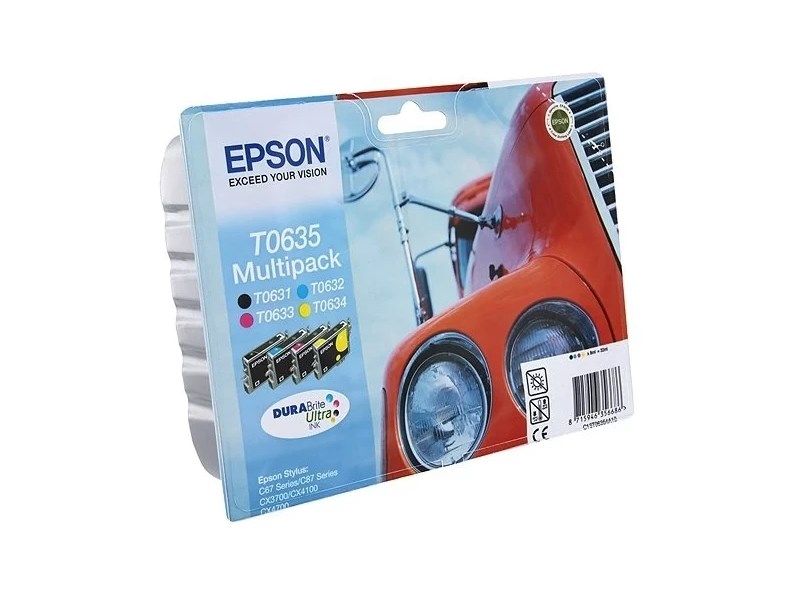 

Картридж для струйного принтера Epson C13T06354A10 T0635 Multipack, цветной, оригинал, Черный;пурпурный;желтый;голубой, T0635