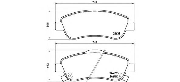 фото Комплект тормозных колодок brembo p28045