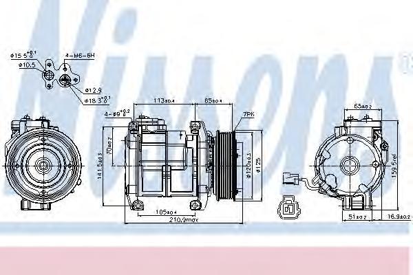 Компрессор кондиционера Nissens 89084