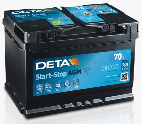 фото Аккумулятор автомобильный deta dk700 70 ач