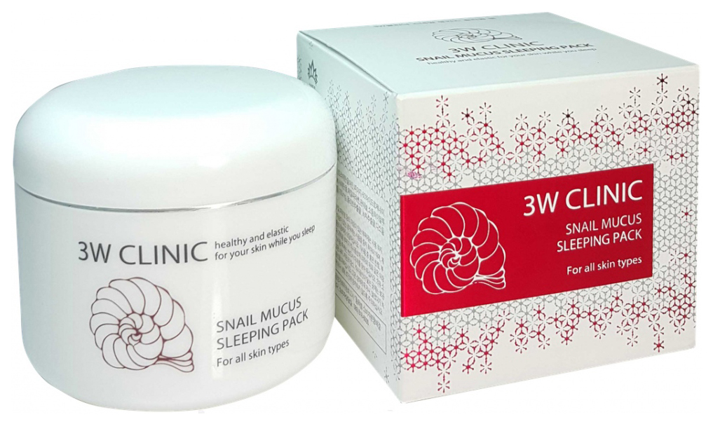 Маска для лица 3W Clinic Snail Mucus Sleeping Pack 100 мл pl маска для волос репейная с витаминами банка 250 мл