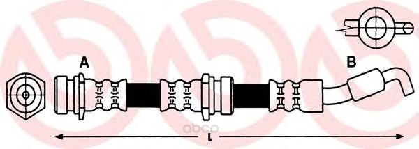 фото Шланг тормозной системы brembo t49049 задний
