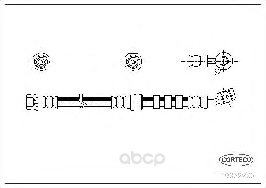 фото Шланг тормозной системы corteco 19032236