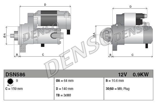 

Стартер DENSO DSN586