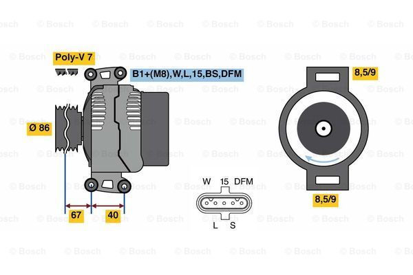 

Генератор BOSCH 0 986 049 780