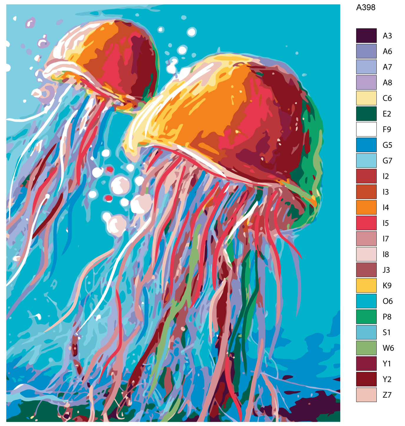 

Картина по номерам, 40 x 50, A398, A398