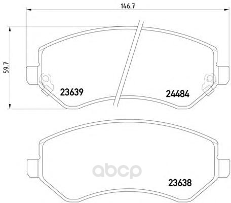 

Колодки тормозные дисковые, комплект Hella 8DB355010-051
