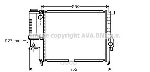 

Радиатор охлаждения двигателя Ava BW2140