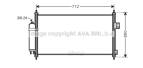 

Радиатор охлаждения двигателя Ava DN5263D