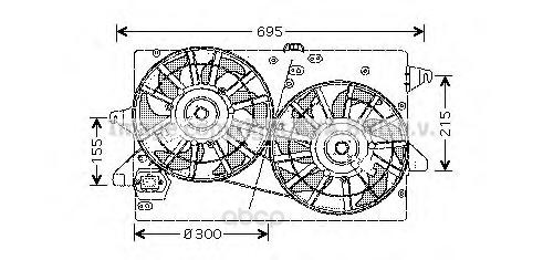 

Вентилятор охлаждения двигателя Ford Mondeo III 00-07 Ava FD7503
