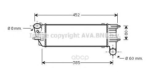 фото Радиатор охлаждения двигателя peugeot 607, 406, citroen c5 ava pea4204