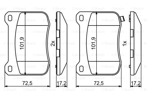 

Тормозные колодки Bosch дисковые 986494872