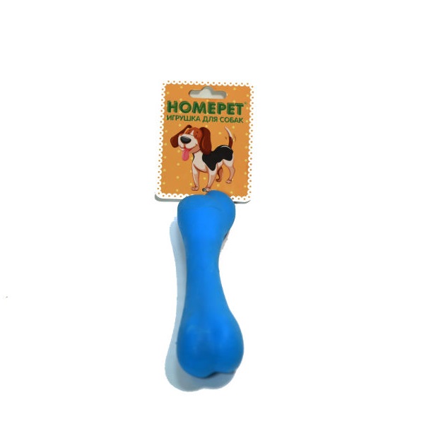 

Жевательная игрушка для собак HOMEPET Косточка, голубой, розовый, длина 12.3 см