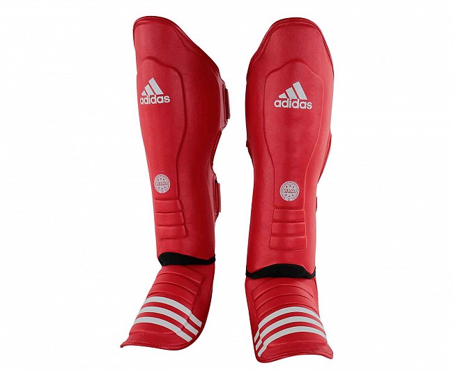 фото Защита голени и стопы adidas wako super pro shin instep guards красная xxl