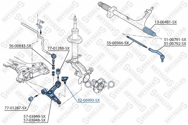 

Шаровая опора Stellox 5206993SX