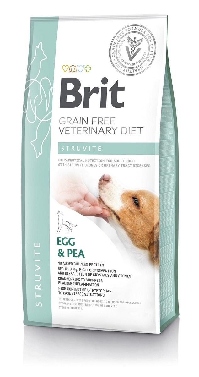 фото Сухой корм для собак brit veterinary diet struvite, при струвитном мкб, яйцо и горох, 2кг