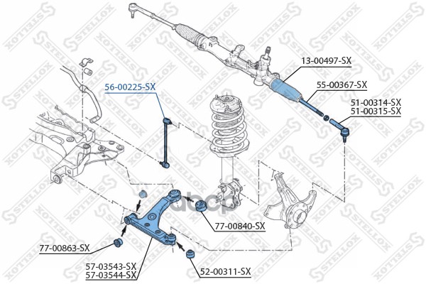 фото Стойка стабилизатора stellox 5600225sx