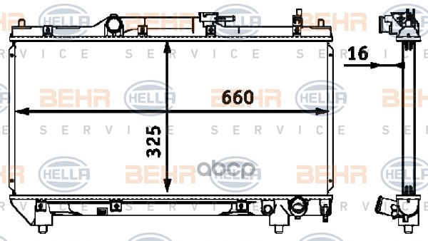 

Радиатор охлаждения HELLA 8MK376718481
