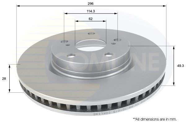 фото Тормозной диск comline adc01147v