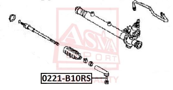 

Наконечник поперечной рулевой тяги ASVA 0221-B10RS