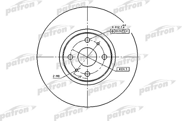 фото Тормозной диск patron pbd4158