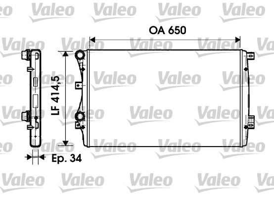 

Радиатор охлаждения двигателя VALEO 732872
