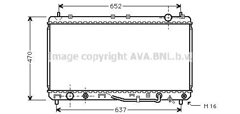 фото Радиатор охлаждения двигателя ava quality cooling to2232