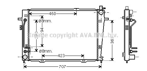 

Радиатор охлаждения двигателя AVA QUALITY COOLING KAA2132