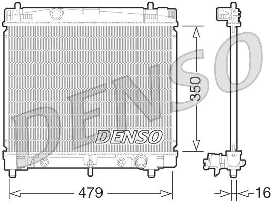 фото Радиатор охлаждения двигателя denso drm50070