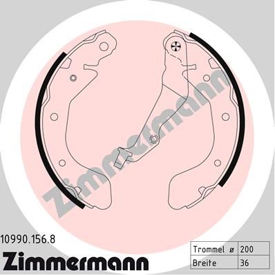

Комплект тормозных колодок ZIMMERMANN 10990.156.8
