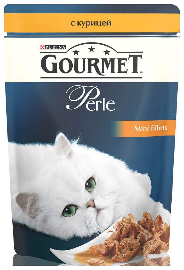 фото Влажный корм для кошек gourmet perle, курица, 24шт, 85г