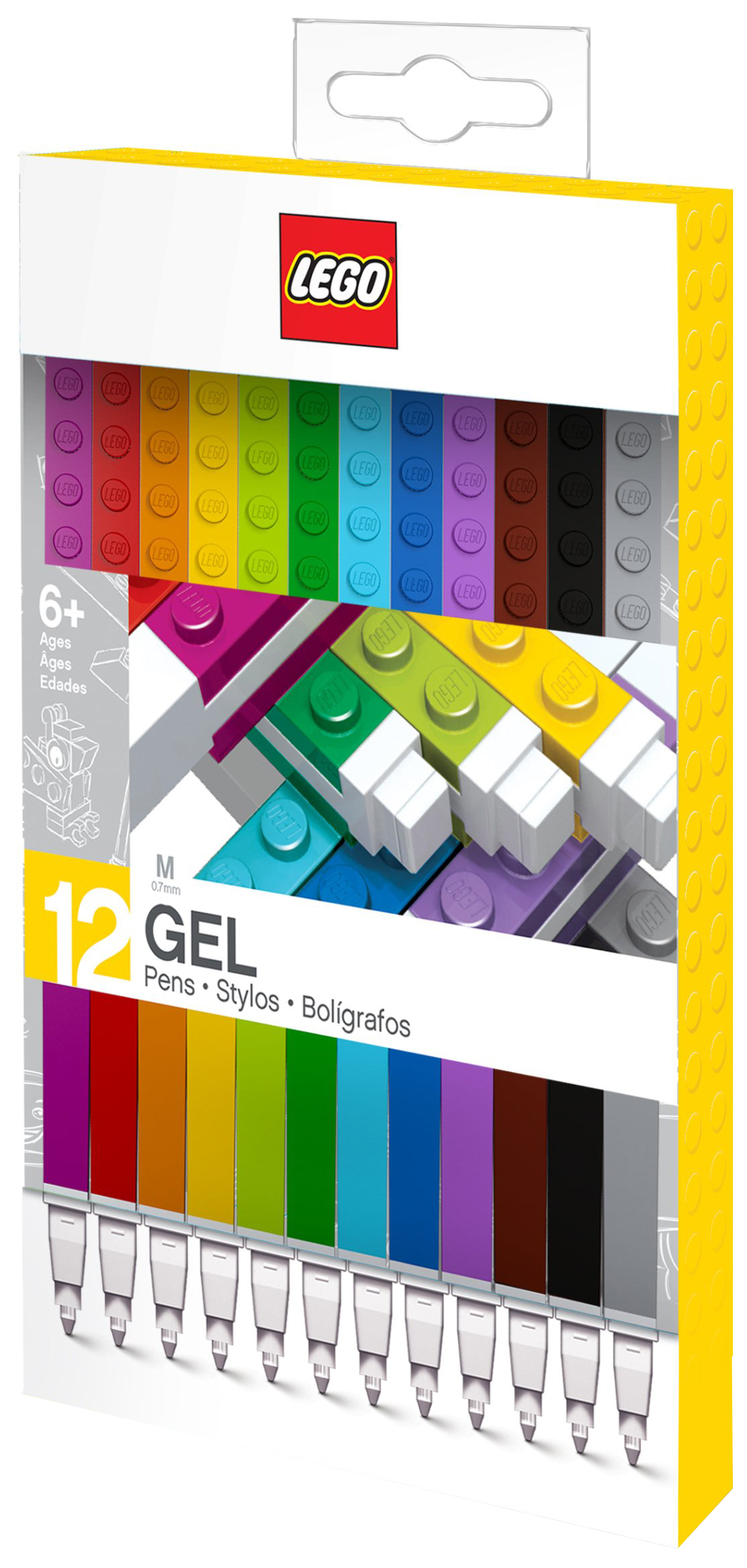Набор ручек гелевых LEGO 51639, разноцветные, 0,7 мм, 12 шт.