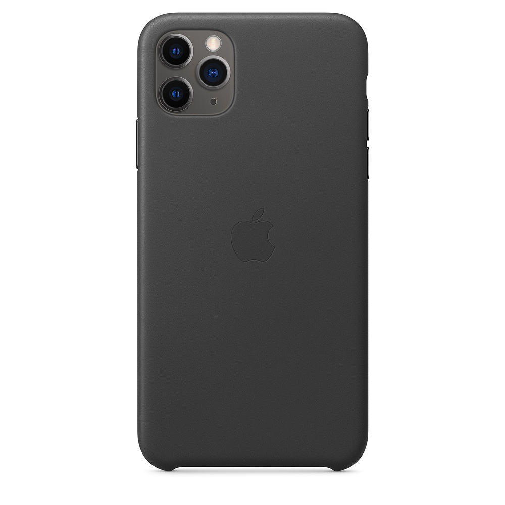фото Чехол apple для iphone 11 pro max leather case - black