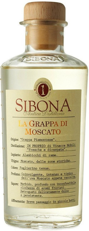 фото Граппа sibona la grappa di moscato 0.5 л