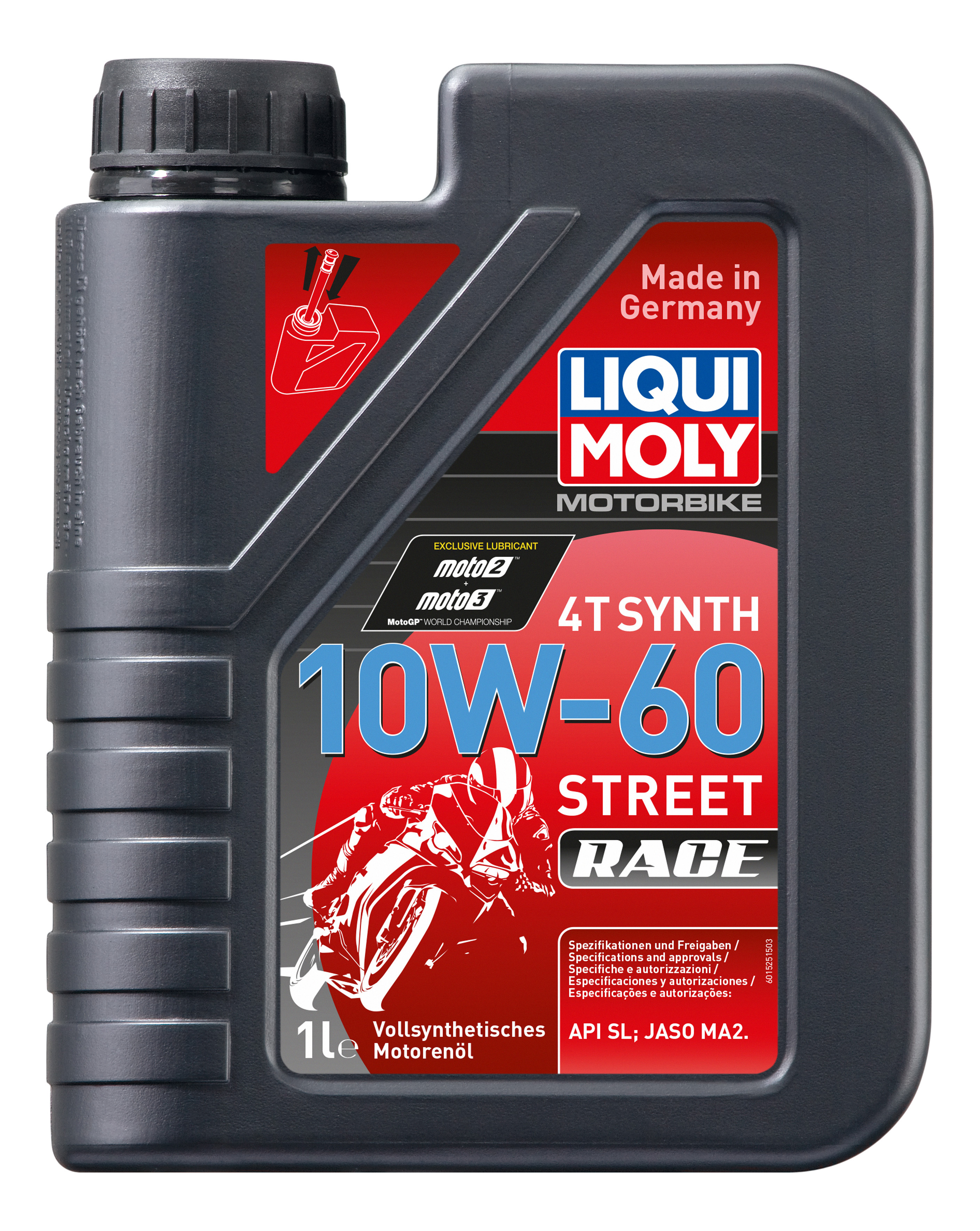 фото Моторное масло liqui moly motorbike 4t synth street race 10w-60 1л