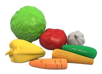 Набор овощи (7 предметов в сетке) набор детский bondibon eva moda модница 10 предметов муляжи в сумочке на молнии вв5065