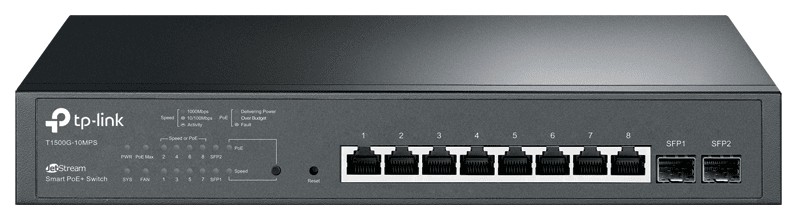 

Коммутатор TP-LINK T1500G-10MPS Black, T1500G-10MPS