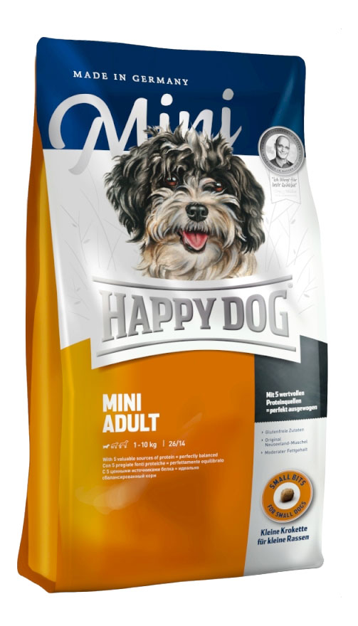 фото Сухой корм для собак happy dog supreme mini adult, для мелких пород, домашняя птица, 4кг