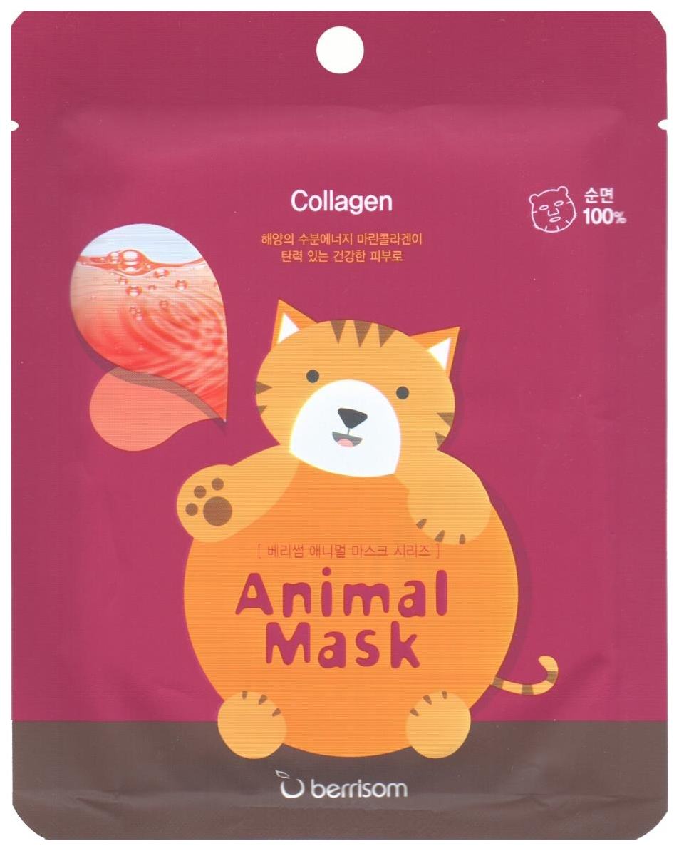 

Маска для лица berrisom Animal Mask Collagen - Cat 25 мл, animal Mask Collagen - Cat