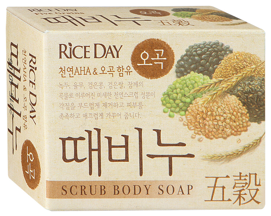 Косметическое мыло CJ Lion Rice Day с экстрактом пяти злаков 100 г мыло скраб для тела lion