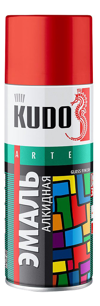 Эмаль универсальная KUDO черная матовая 520 мл эмаль с молотковым эффектом лакра черная 2 5 кг лк 00004938