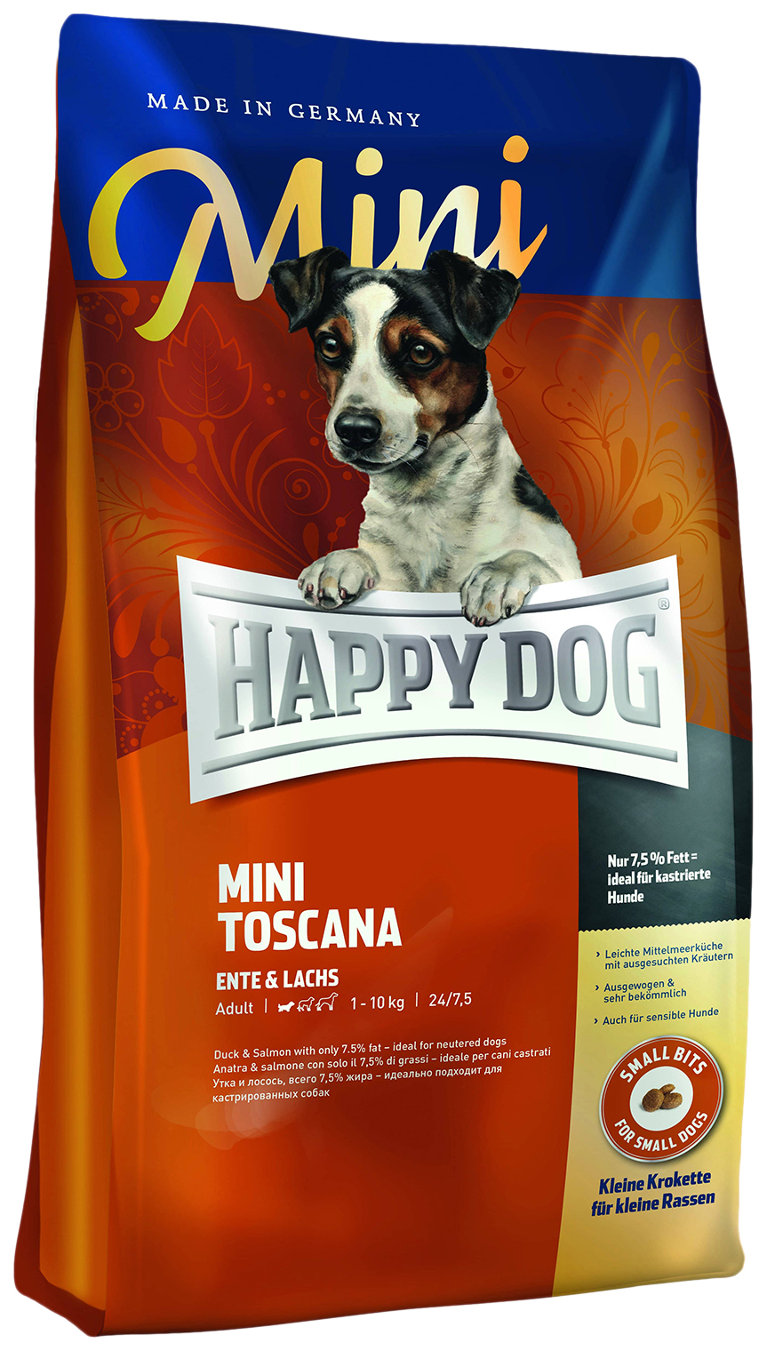 фото Сухой корм для собак happy dog supreme mini toscana, для мелких пород, утка, 4кг