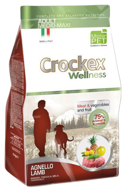 фото Сухой корм для собак crockex wellness adult medio-maxi, ягненок, рис, 12кг