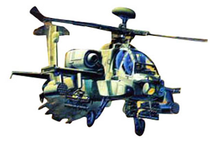Ударный вертолет AH-64A Апач, Модели для сборки Моделист Ударный вертолет AH-64A Апач  - купить
