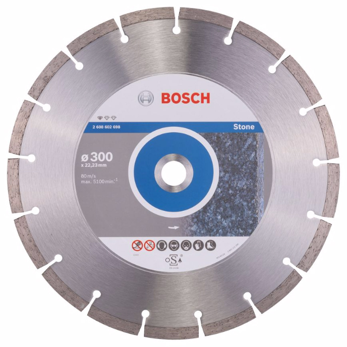 Диск отрезной алмазный Bosch Stf Stone300-22,23 2608602698 диск отрезной алмазный bosch standard for stone 125x22 2608602598 ф125х22мм по граниту