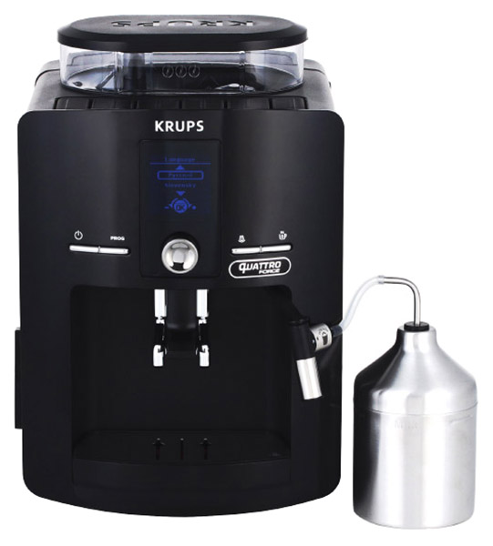 Кофемашина автоматическая Krups Quattro Force EA82F010 Black кофемашина автоматическая krups ea877a intuition experience серебристый